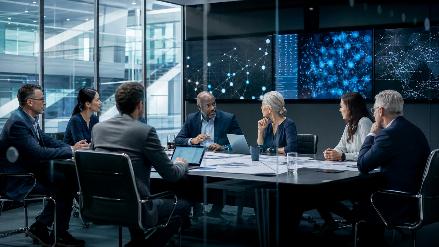 Cybersecurity practitioners and business leaders reviewing vulnerability risk